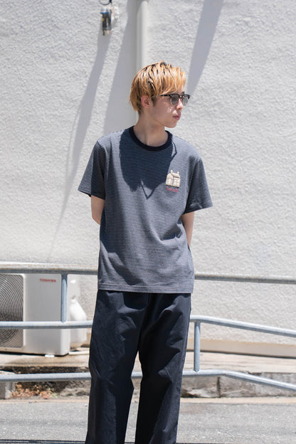 Hand-Embroidered Stripe T-Shirt