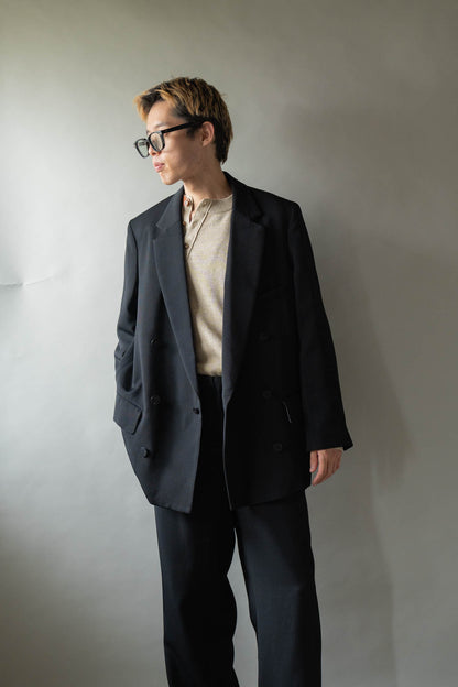Double-breasted Jacket in Rayon Tricotine