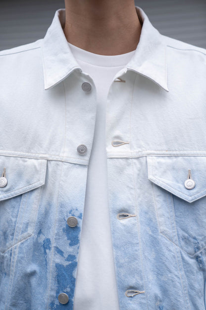 Shibori-bassen denim jacket