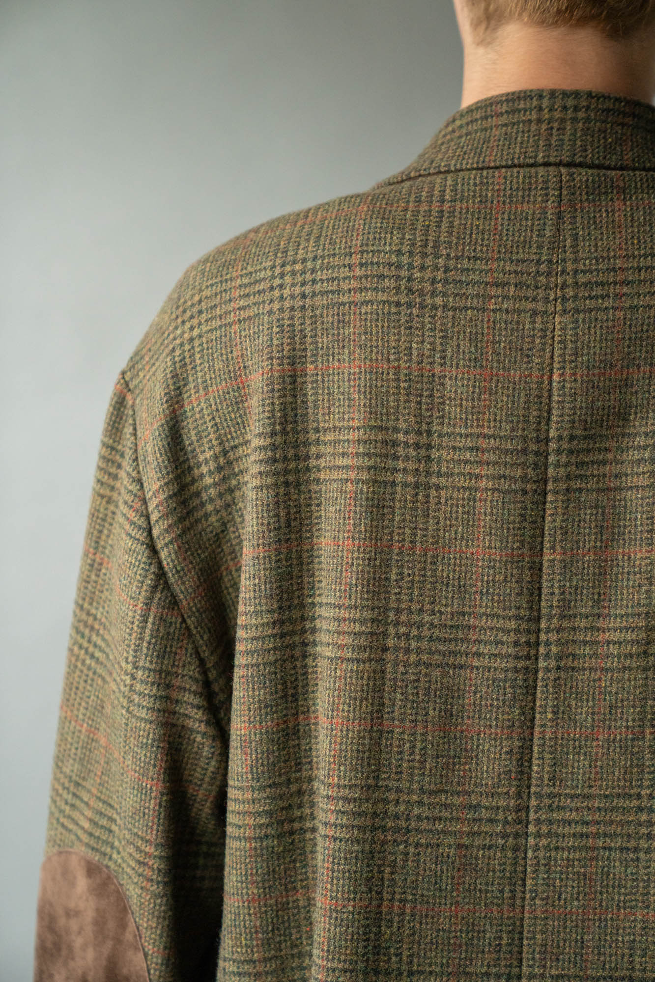 BRITISH TWEED OVERSIZED PEAK LAPEL JACKET(ST.1586)
