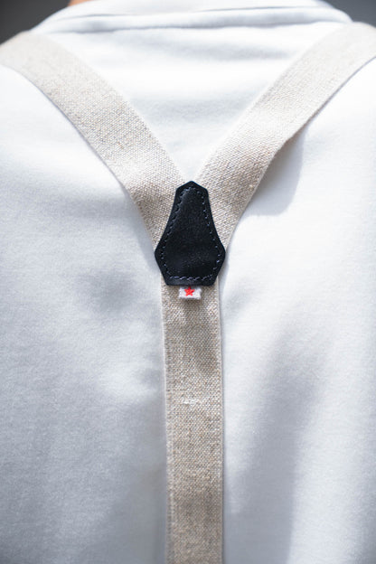 sign別注 Two-tuck trousers with suspenders