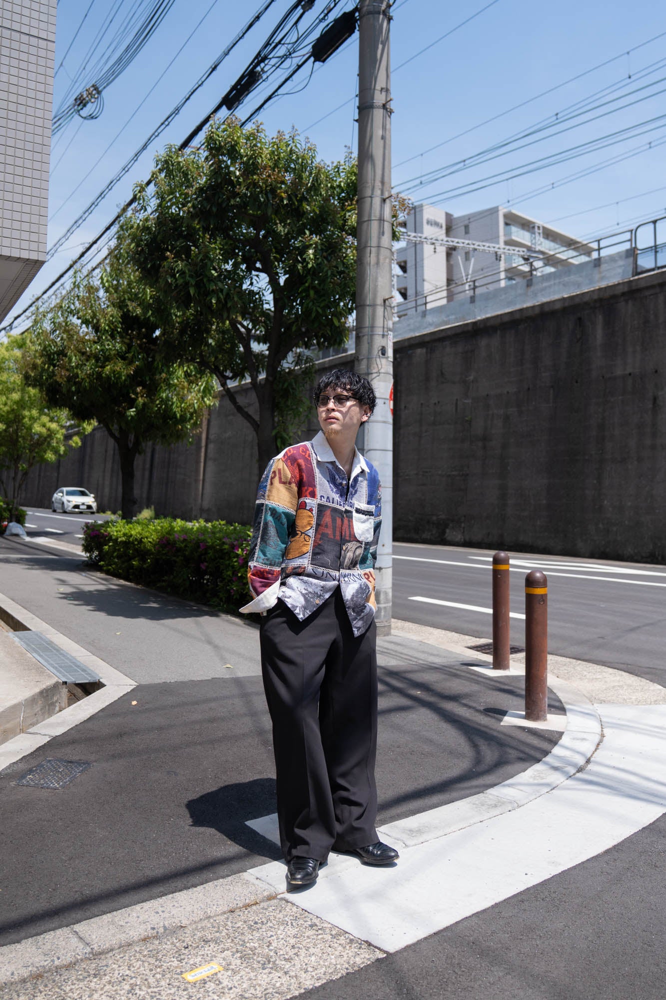 Patchworked Silk Shirt