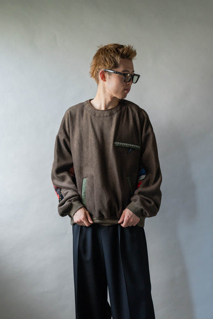 Quilt fleece pullover