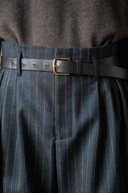 5 Tuck Trouser in Wool Pinstripe