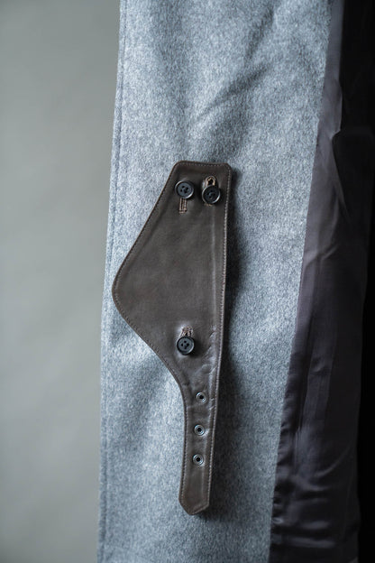 WOOL CASHMERE LAYERED COMBINATION COAT(ST.1539)