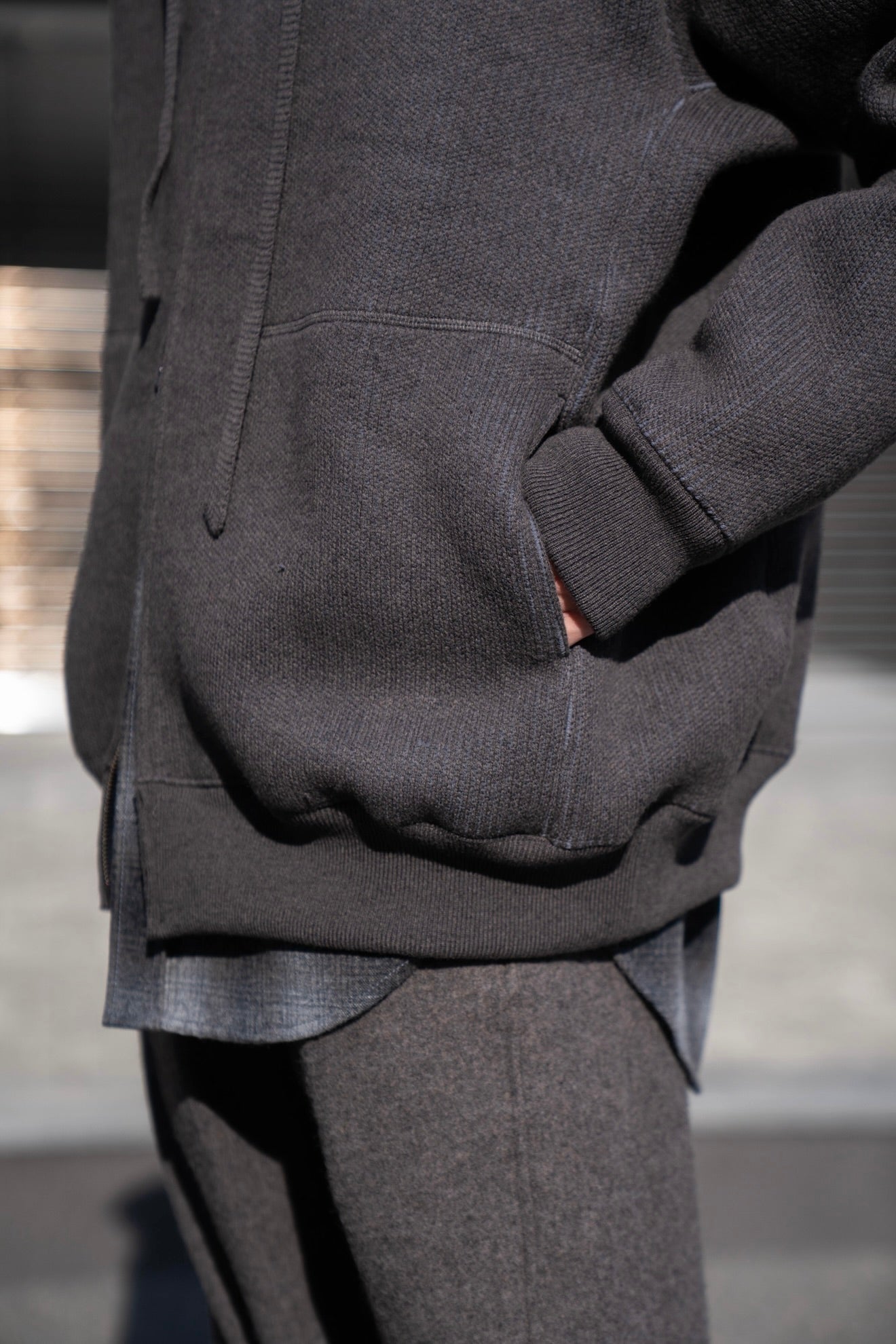 WOOL SWEAT ZIP HOODIE