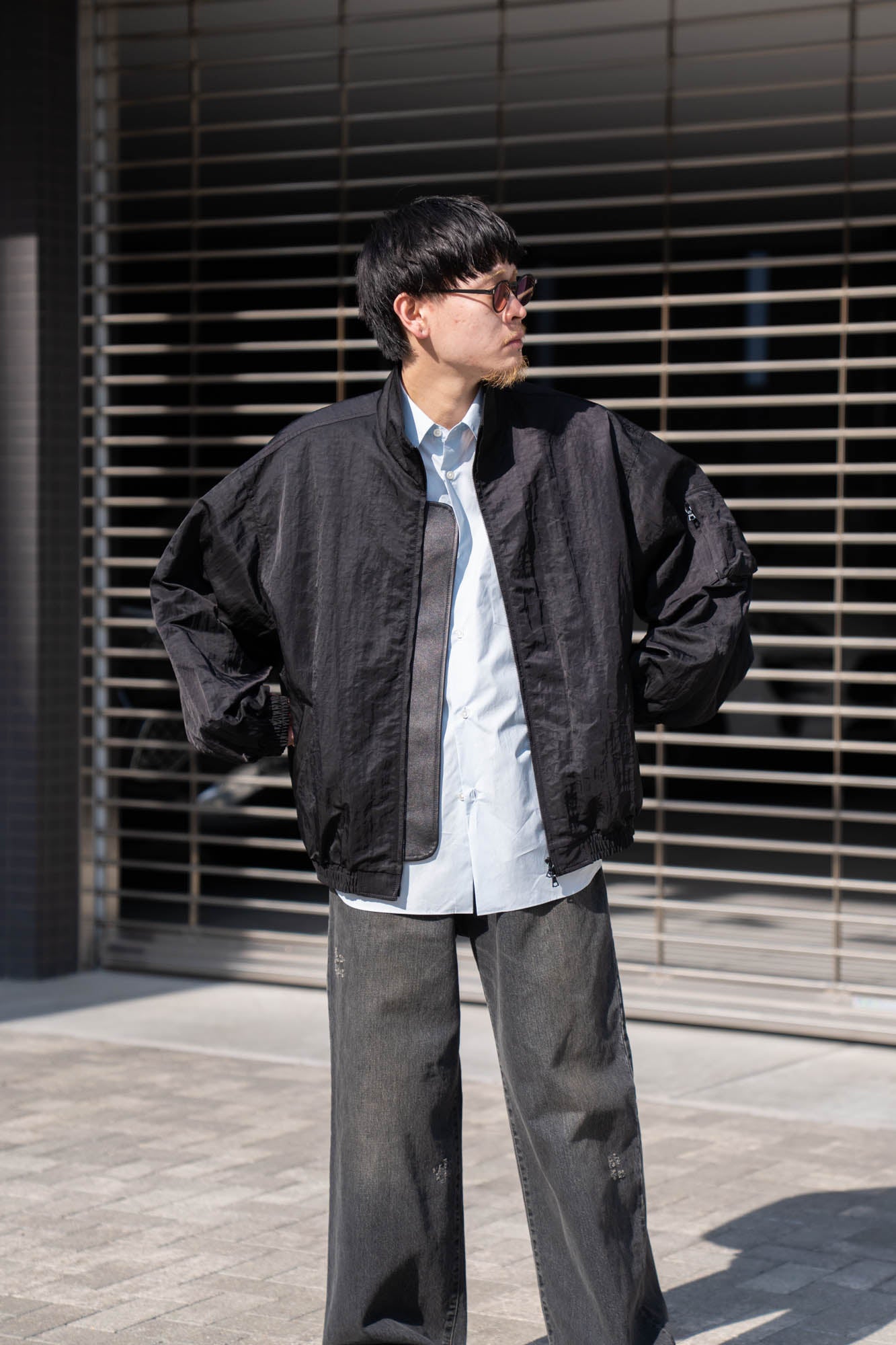 SHRUNK NYLON OVERSIZED FIGHT JACKET(ST.1386) | ブルゾン ssstein