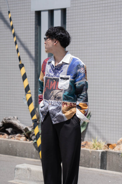 Patchworked Silk Shirt