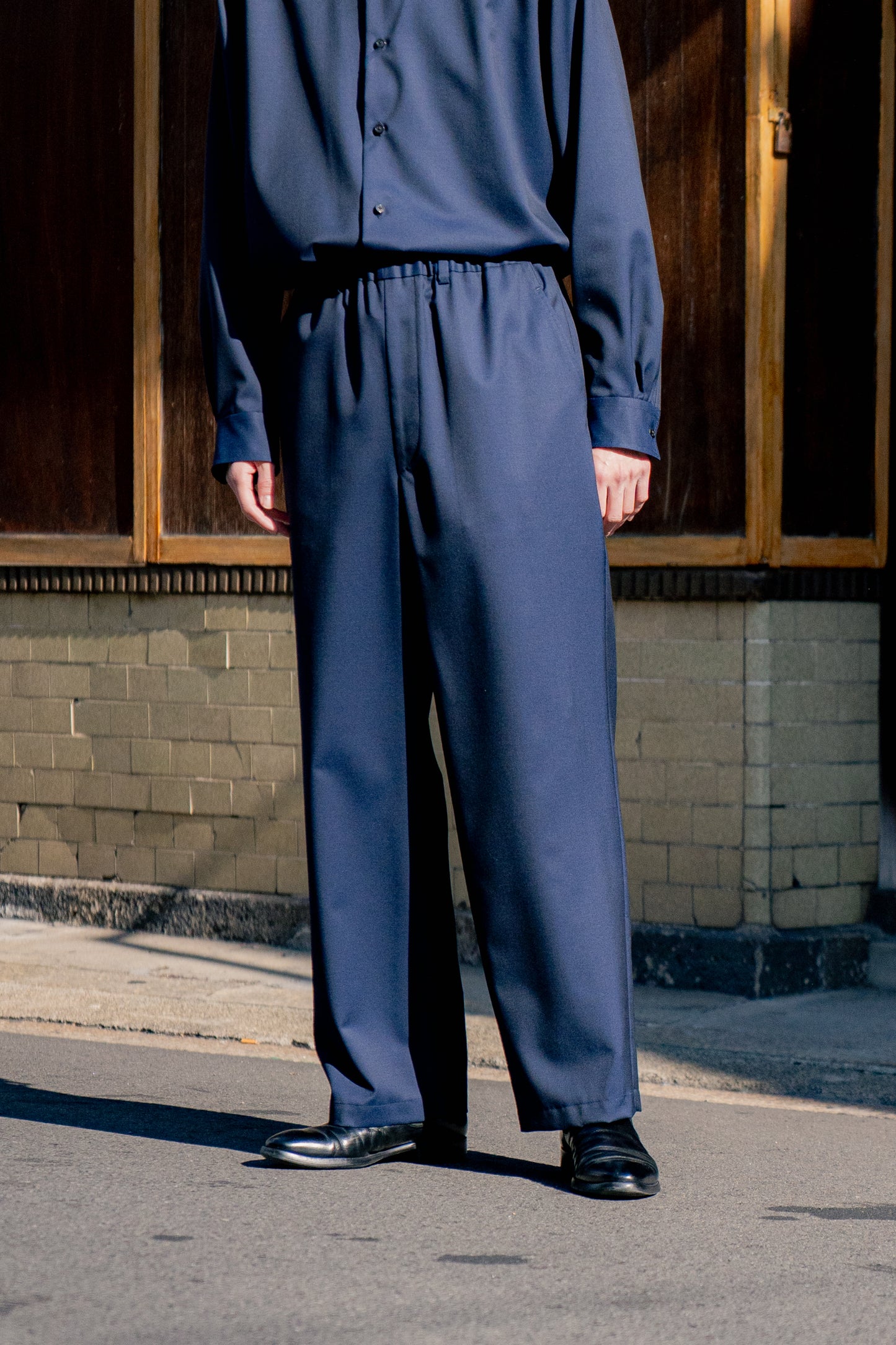 SILK WOOL EASY TROUSERS