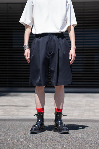 WOOL KERSEY WIDE EASY SHORT TROUSERS(ST.1436)