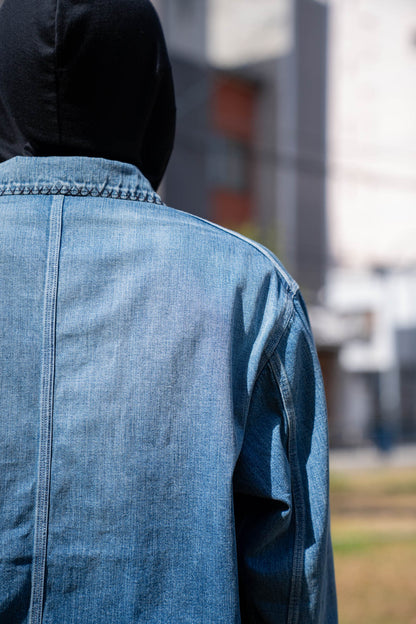 Hand-Embroidered Denim Coverall