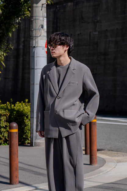 GRADATION PLEATS SINGLE BREASTED JACKET (ST.1125)