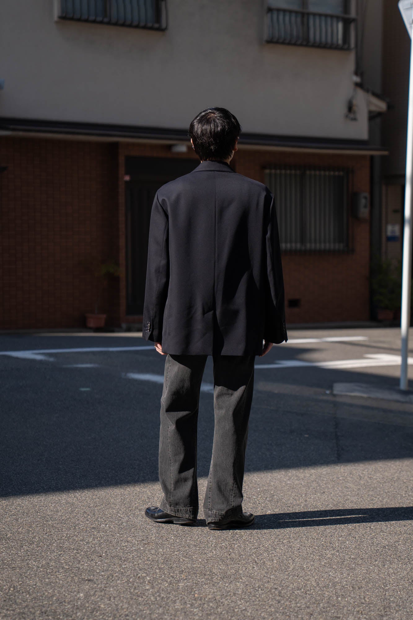 WOOL KERSEY OVERSIZED SINGLE BREASTED JACKET(ST.1413)