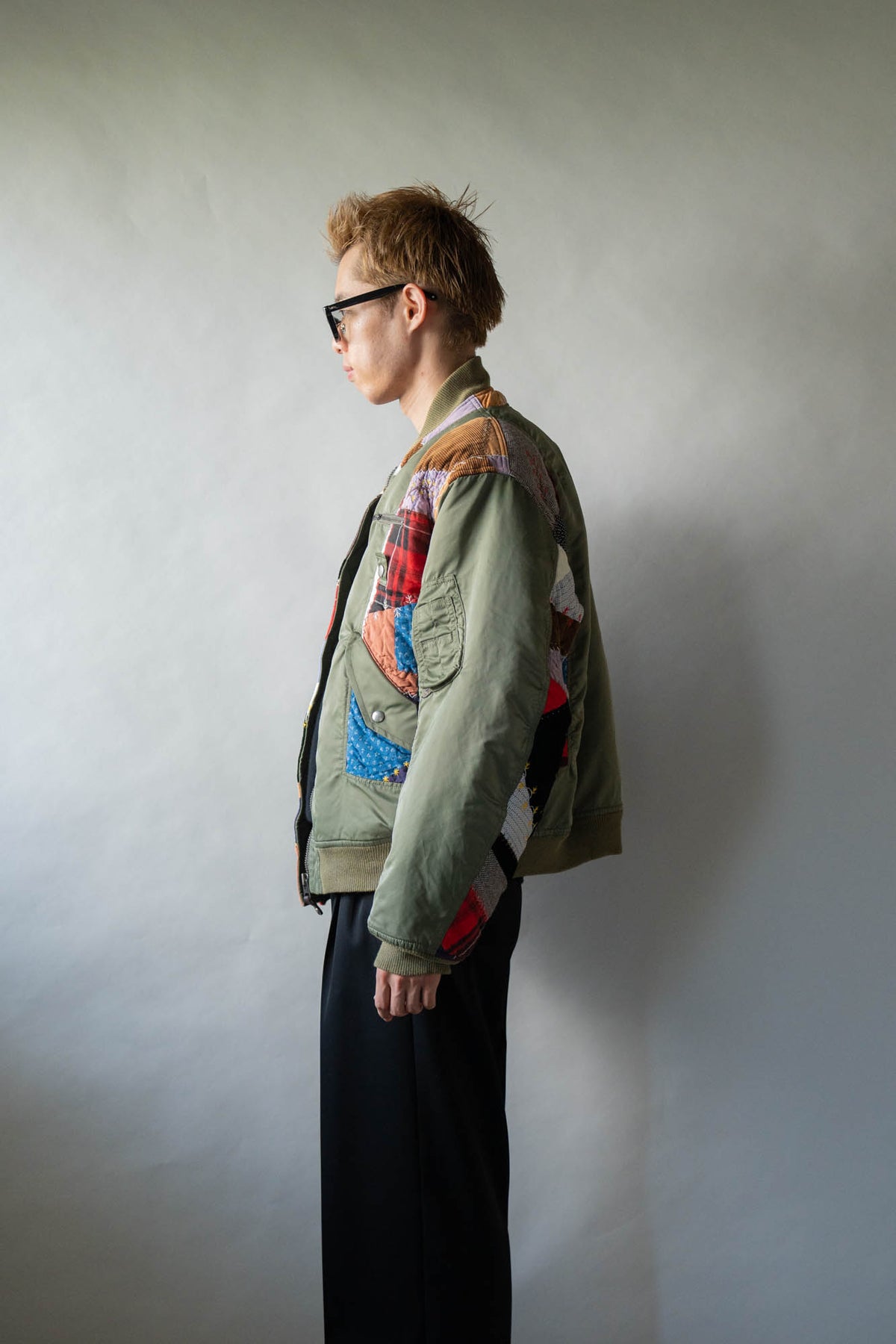 Quilt bomber jacket