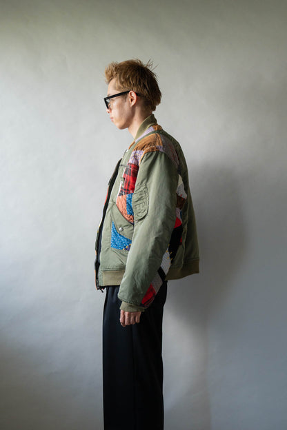 Quilt bomber jacket