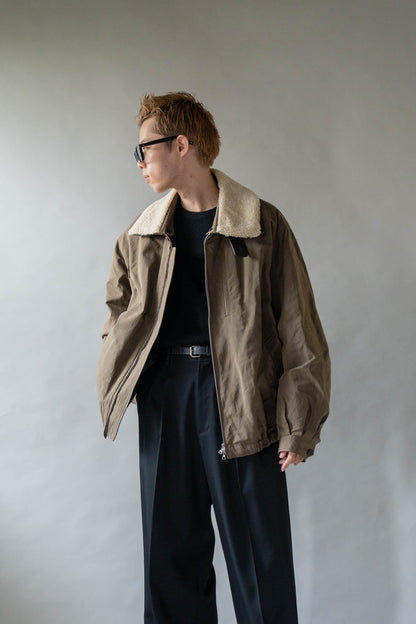 DETATCHABLE COLLAR RESIN-FINISH COTTON JACKET(ST.1576)