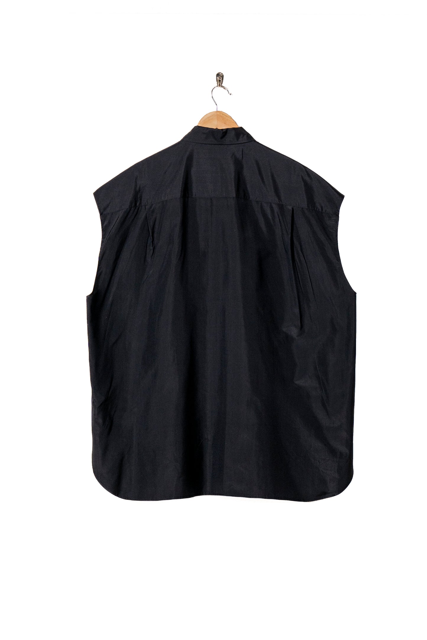 Silk taffeta sleeveless over shirt