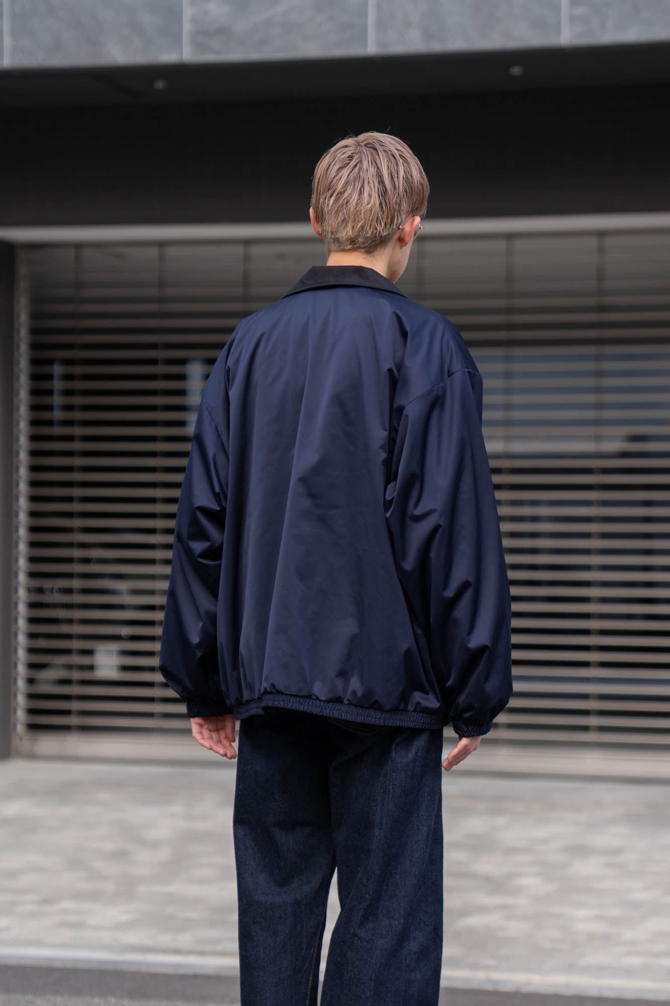 SILK-BACK STAND COLLAR ZIP JACKET(ST.1378)