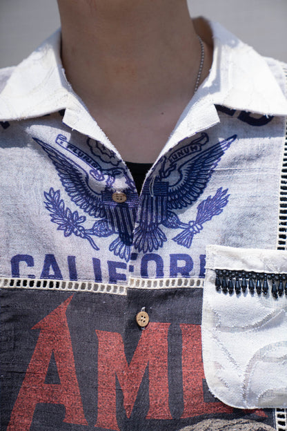 Patchworked Silk Shirt