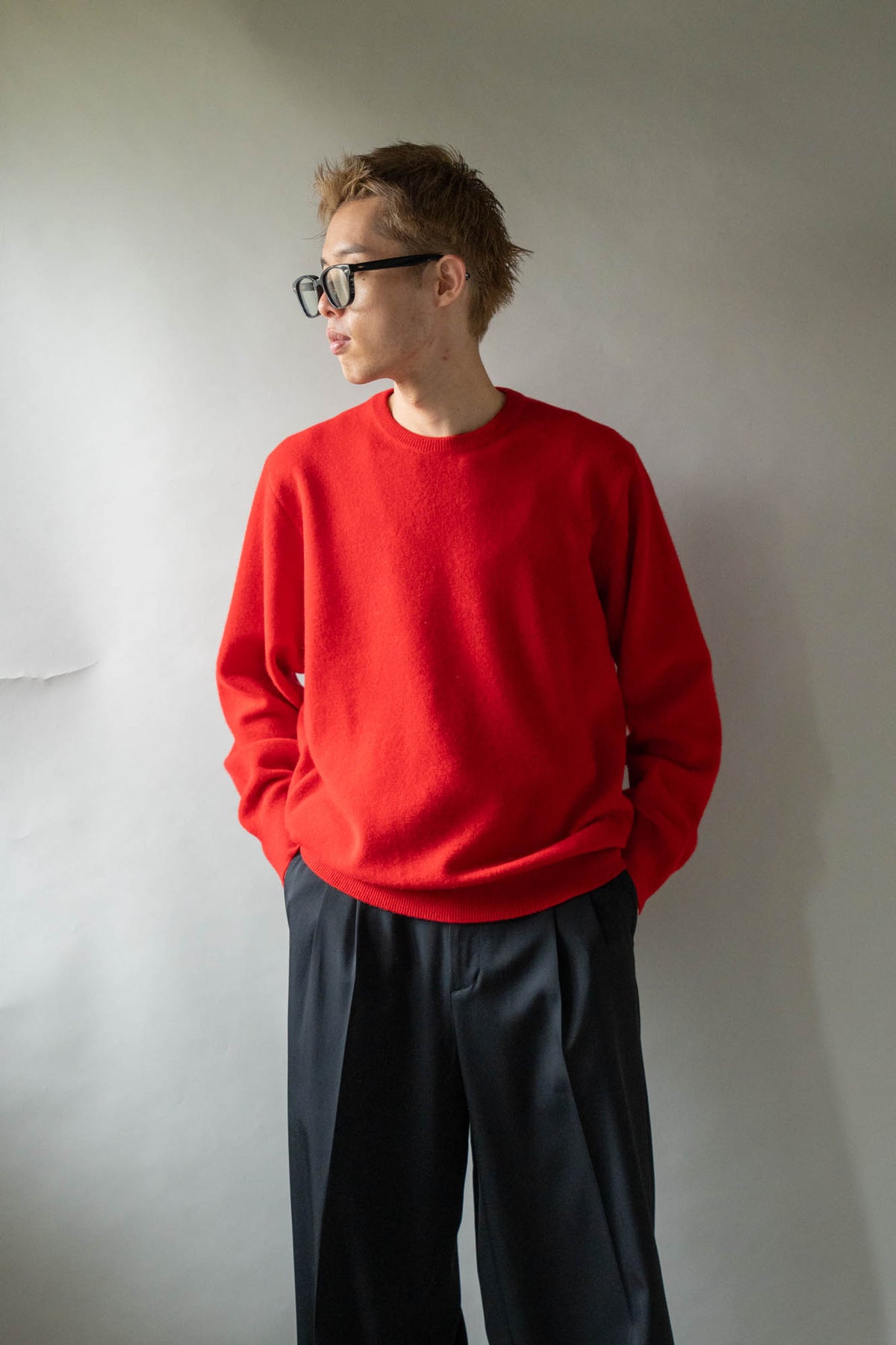 EXTRA FINE WOOL KNIT CREW NECK LS(ST.1634)