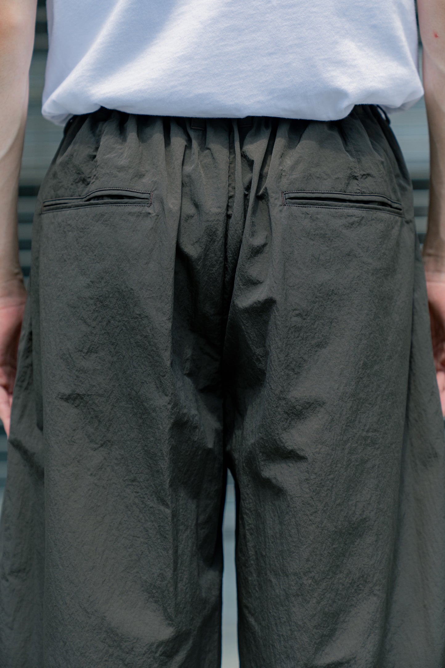 WINDPROOF NYLON WIDE EASY TROUSERS(ST.1278)