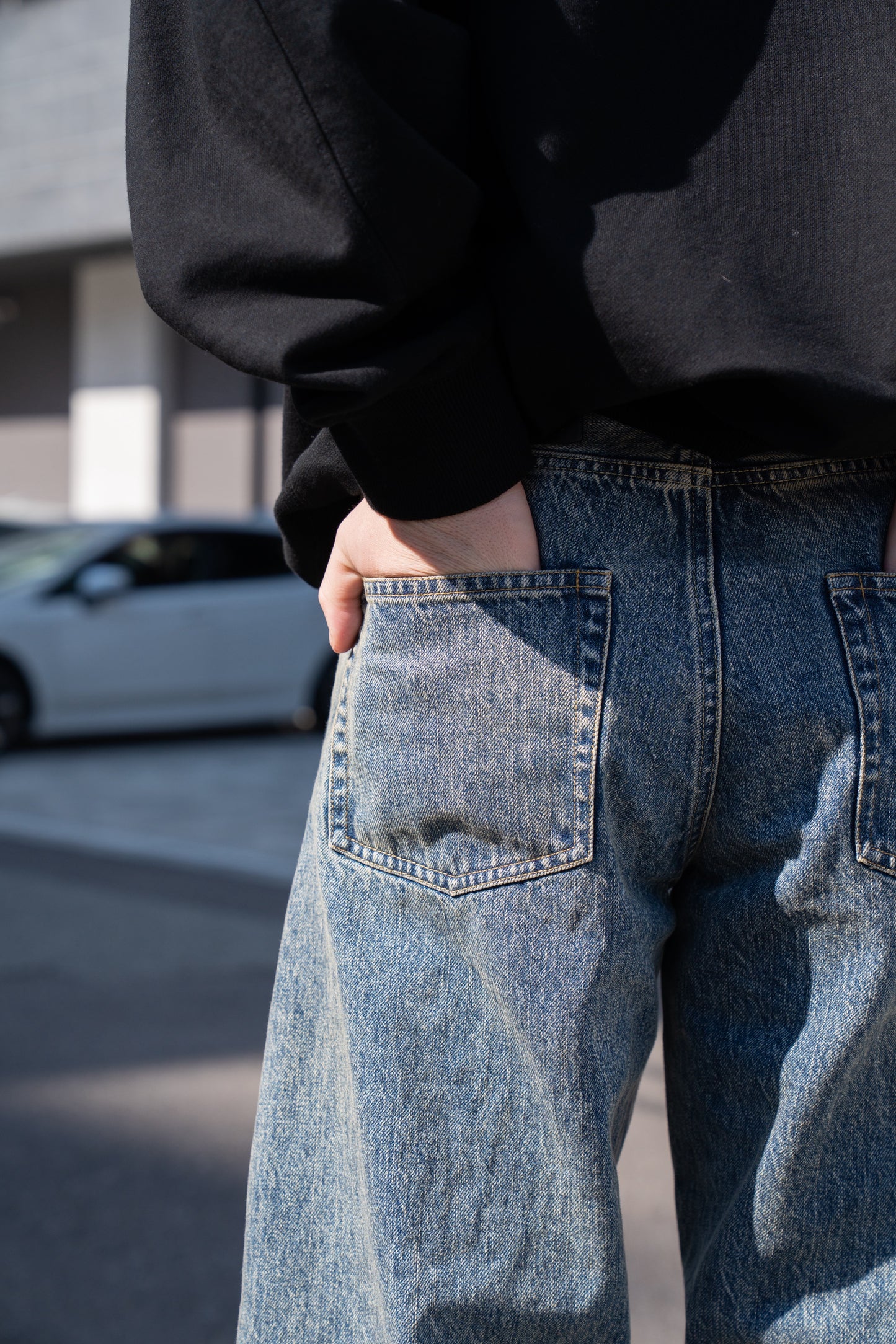 DEFORMATION WIDE DENIN JEANS(ST.1345)