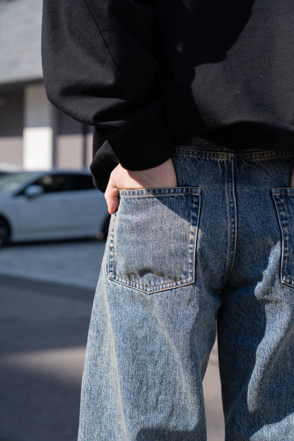 DEFORMATION WIDE DENIN JEANS(ST.1345)
