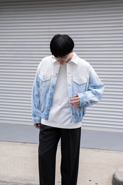 Shibori-bassen denim jacket
