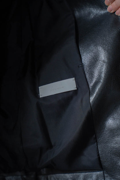 MODIFIED-SLEEVE LEATHER MOTOR JACKET