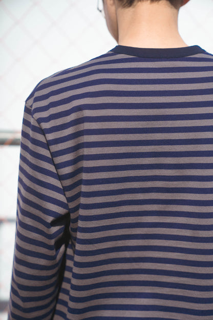 sign別注 Hand-Embroidered Stripe Long Sleeve T-Shirt
