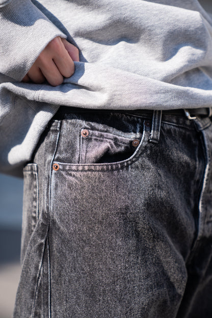 DEFORMATION WIDE DENIN JEANS(ST.1345)