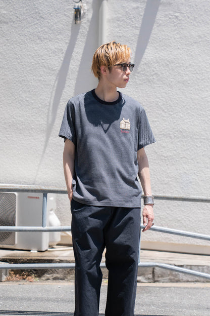 Hand-Embroidered Stripe T-Shirt