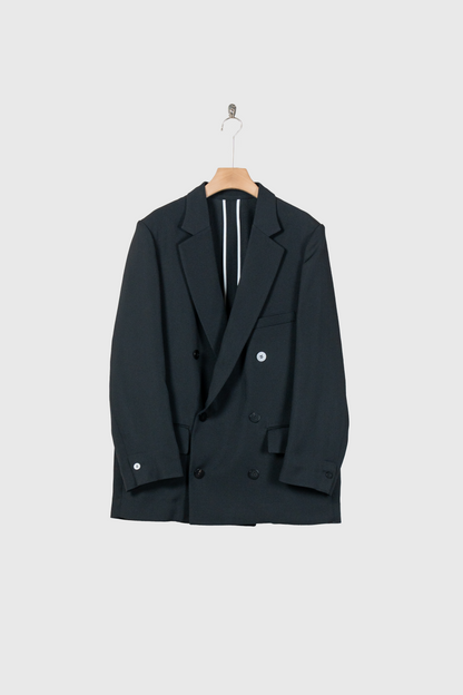 Double-breasted Jacket in Rayon Tricotine