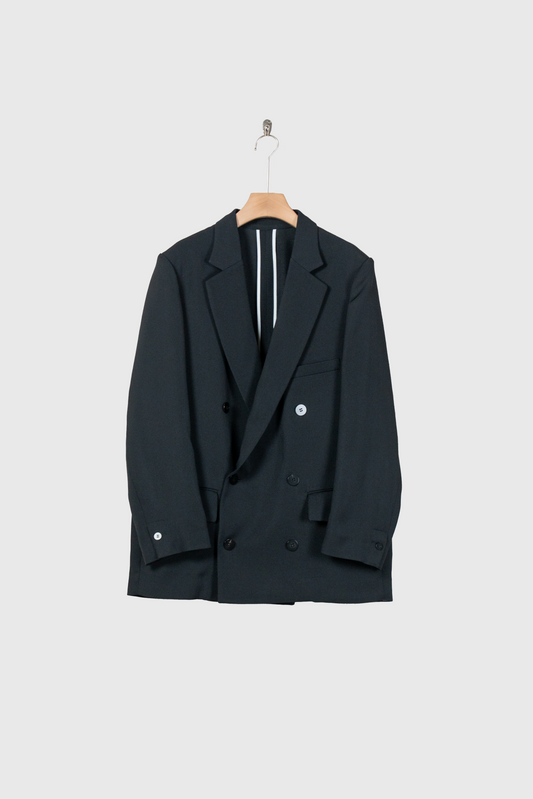 Double-breasted Jacket in Rayon Tricotine