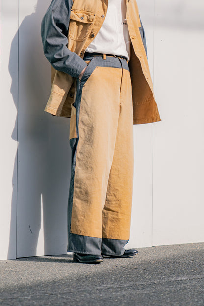 Vintage-effect work pants