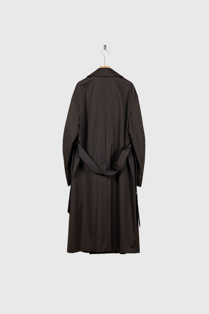 COTTON SATIN OVERSIZED DOUBLE BREASTED COAT(ST.1371)