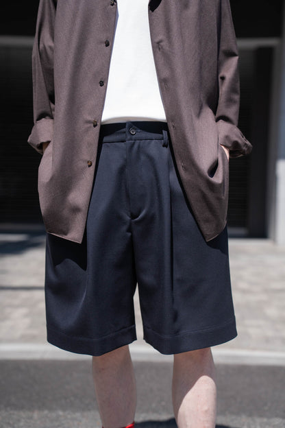 WOOL KERSEY WIDE EASY SHORT TROUSERS(ST.1436)