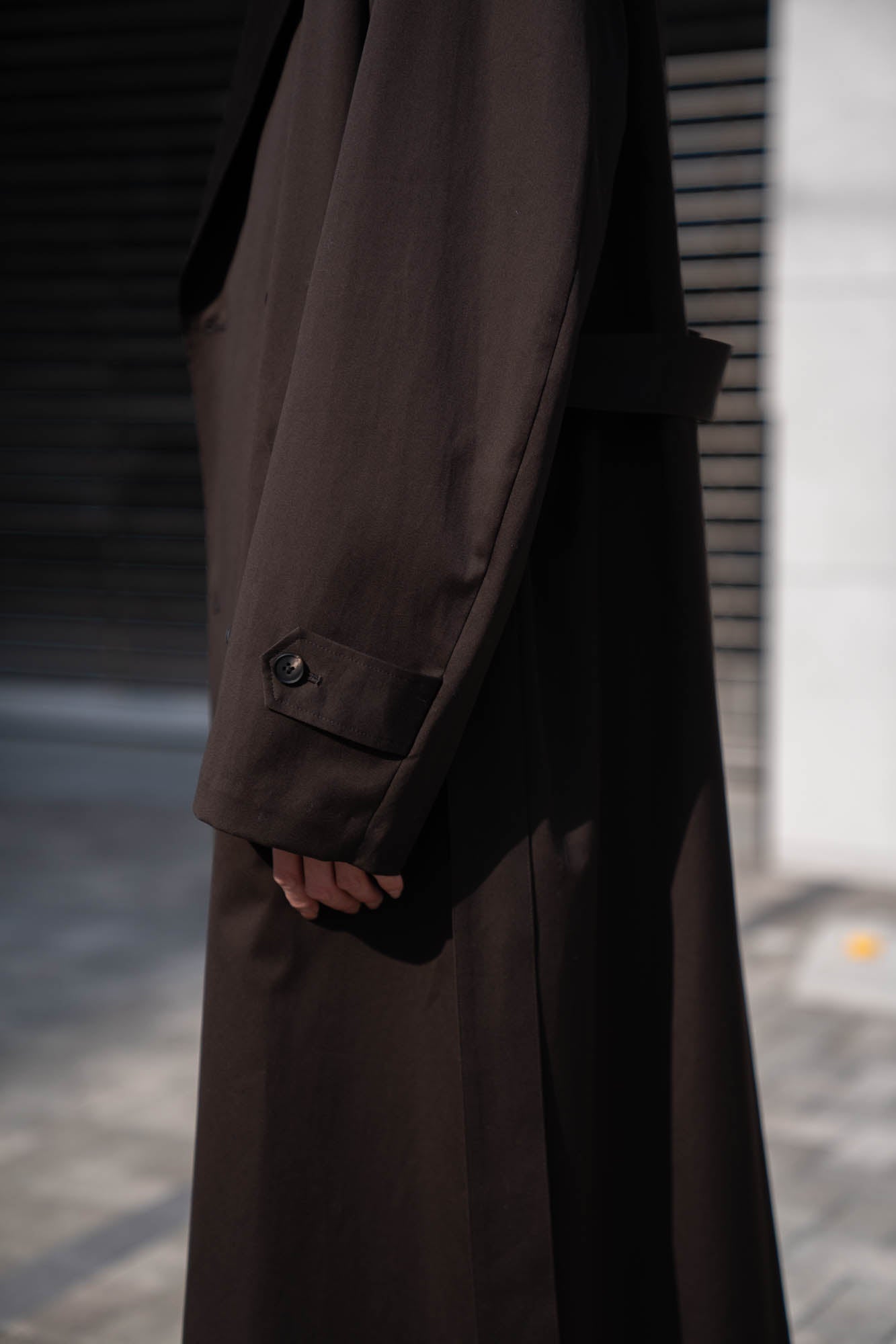 COTTON SATIN OVERSIZED DOUBLE BREASTED COAT(ST.1371)