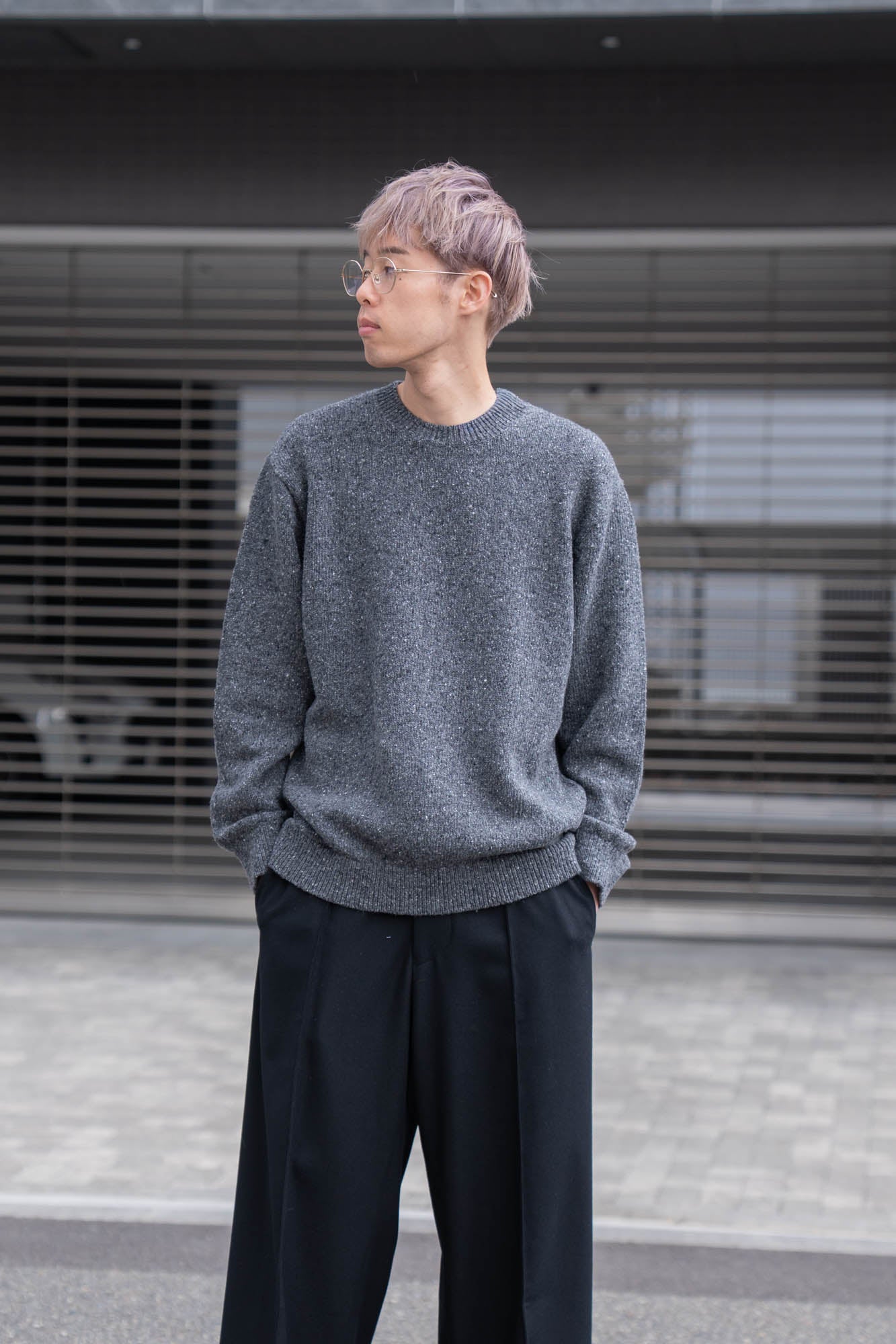 COLOR NEP KNIT P/O