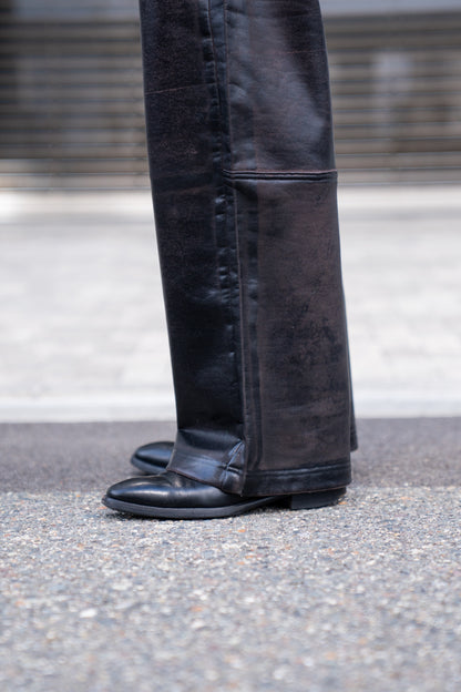 CRACKING COATED WIDE PANTS .14