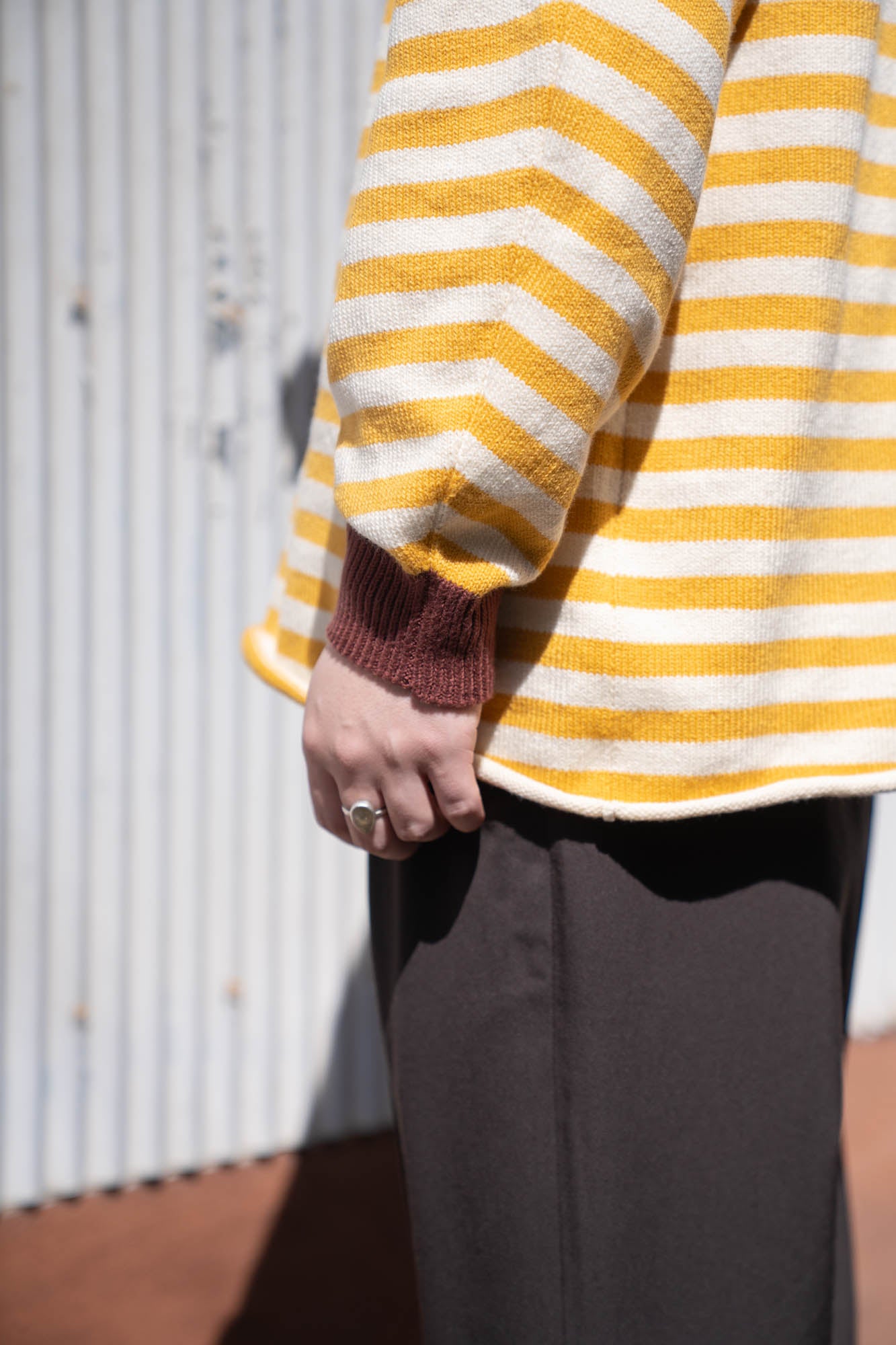 Cotton skipper border pullover