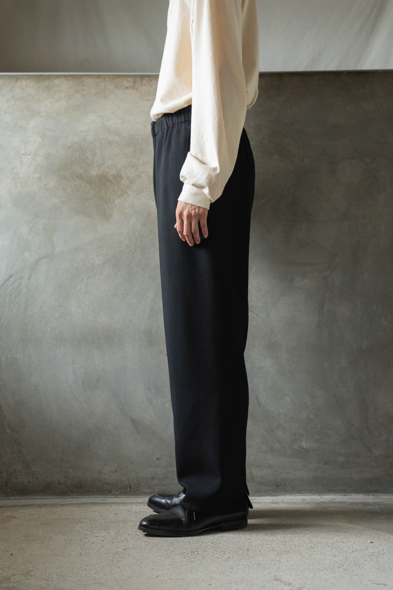 Drawstring Trouser in Rayon Tricotine