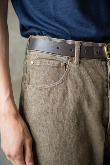 PURE STRAIGHT KHAKI DENIM