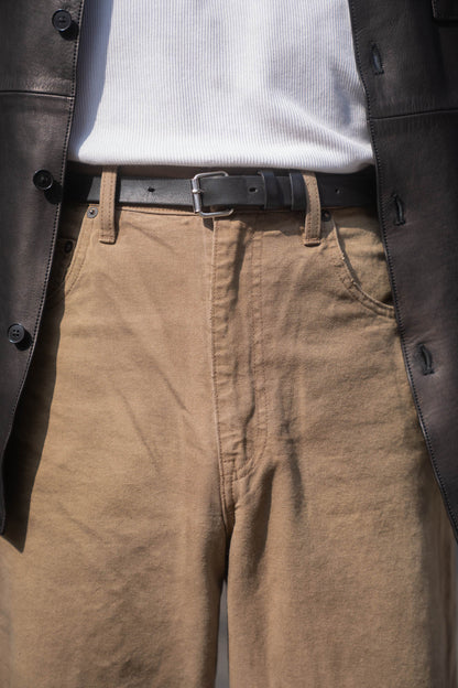 SULFUR DYED OXFORD VINTAGE WIDE PANTS(ST.1395)