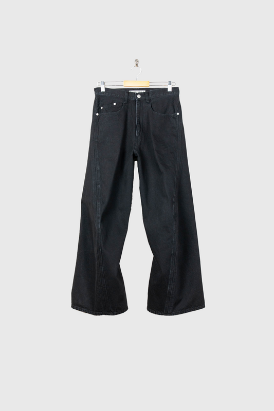 3D TWISTED WIDE LEG JEANS