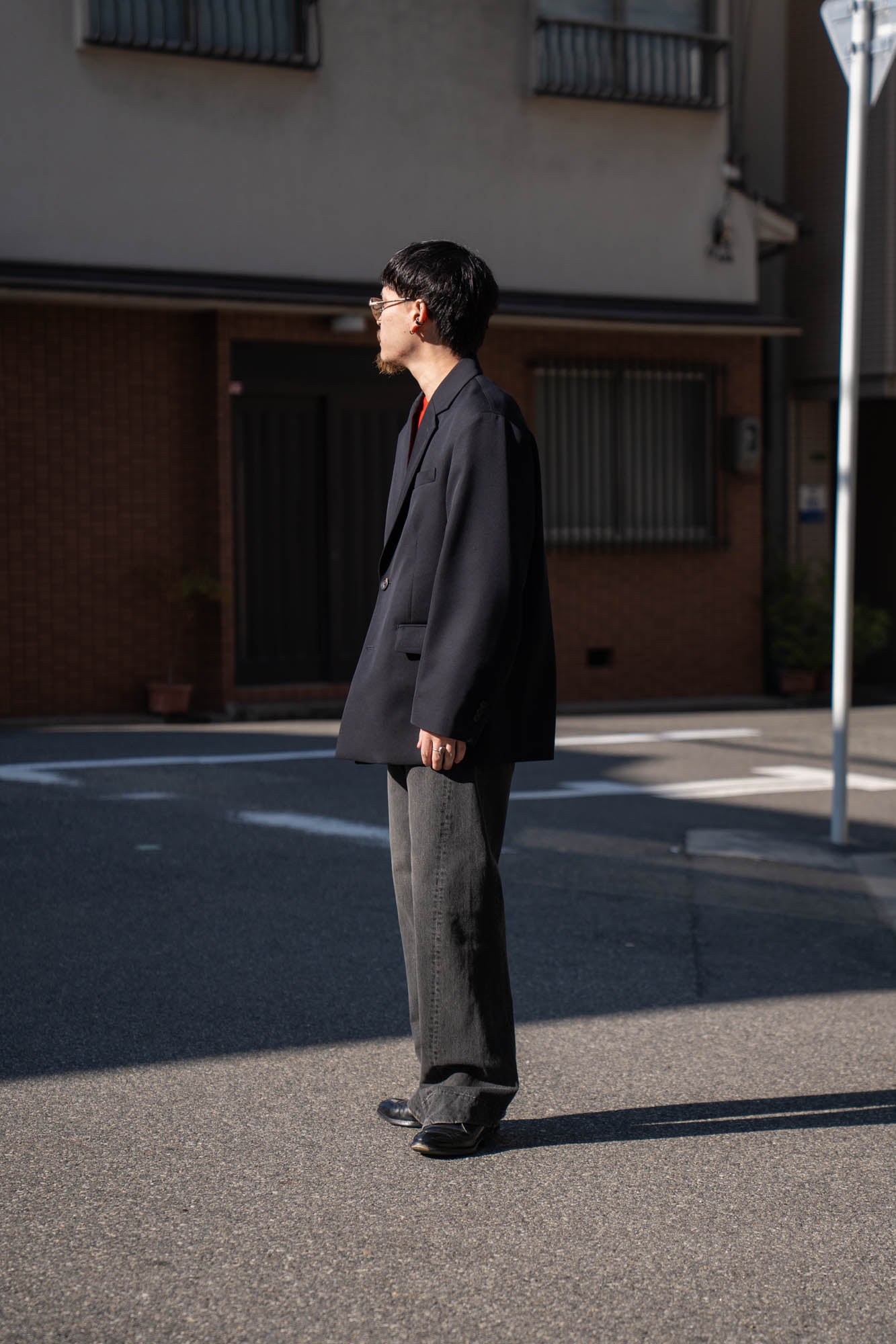 WOOL KERSEY OVERSIZED SINGLE BREASTED JACKET(ST.1413)