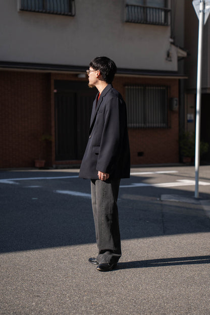 WOOL KERSEY OVERSIZED SINGLE BREASTED JACKET(ST.1413)
