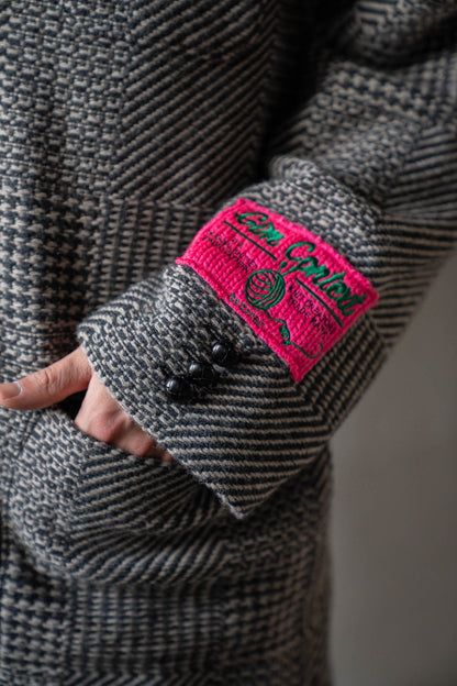 Knitted Tweed Check Tailored Jacket