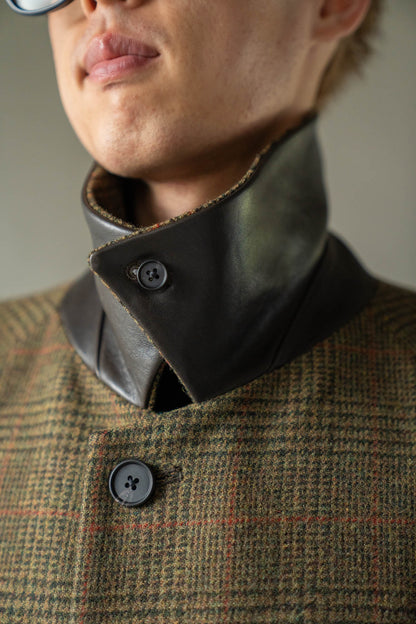 BRITISH TWEED RAGLAN SLEEVE BALMACAAN COAT(ST.1536)