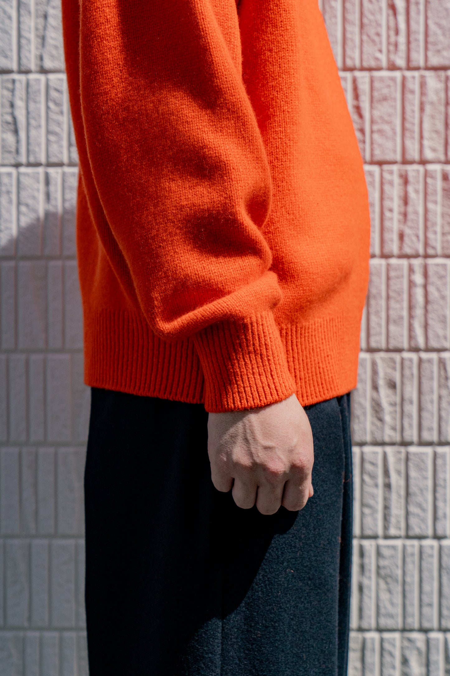 EXTRA FINE WOOL WARM KNIT CREW NECK LS